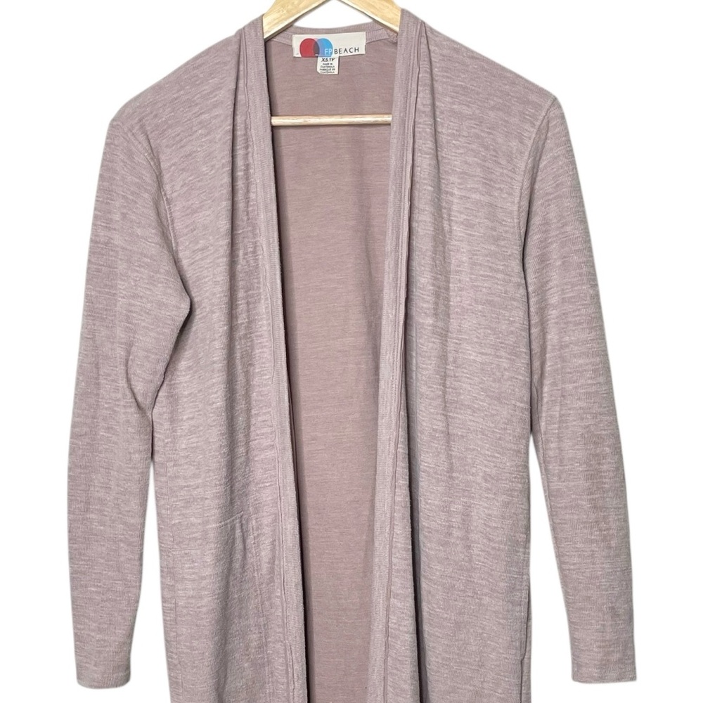 Free People Beach Bicoastal Long Duster Cardigan Sweet Whisper XS - Picture 9 of 12